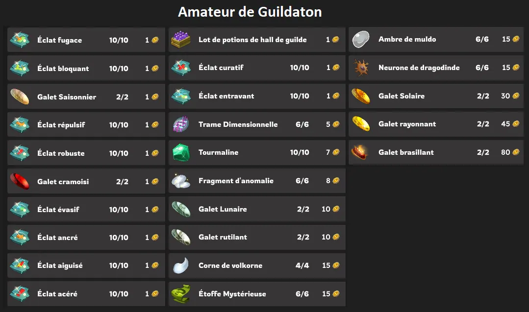 guide guildes dofus