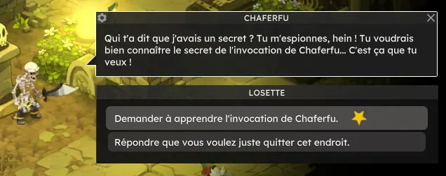 Donjon des Squelettes sort invocation de chaferfu