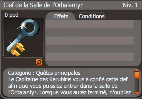 clef de la salle de l'orbalantyr