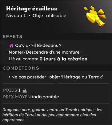 Saison Ocre dofus héritage