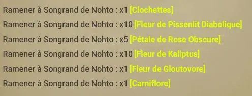 quête Le pouvoir des fleurs