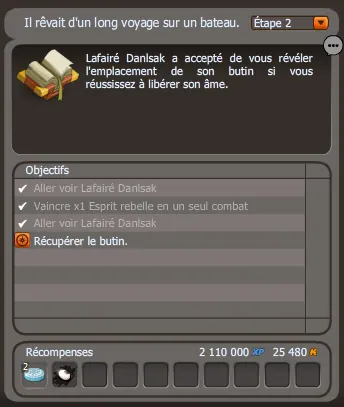 quête Il préfère la mort en mer dofus