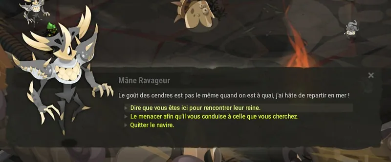 quête Descendre aux cendres