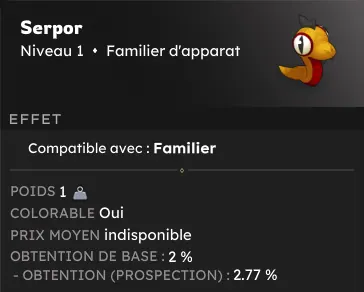 Drop rare cosmétiques dofus