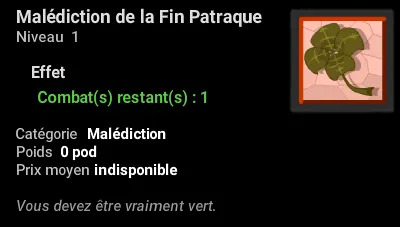 malédiction Fin Patraque dofus