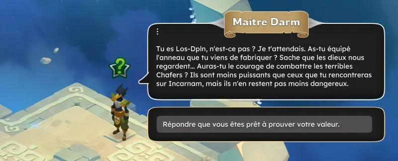 quête Sous le regard des dieux dofus