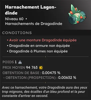 Drop rare cosmétiques dofus