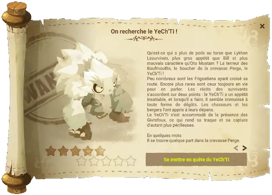 avis de recherche YeCh'Ti