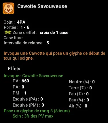 obtention sort Cawotte dofus