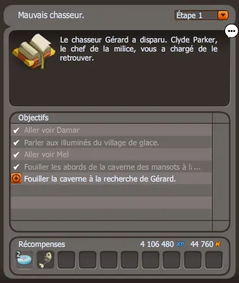 Quête les chasseurs dofus