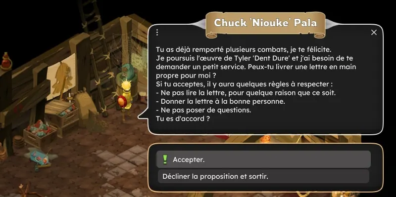 quête Cinquième postage dofus