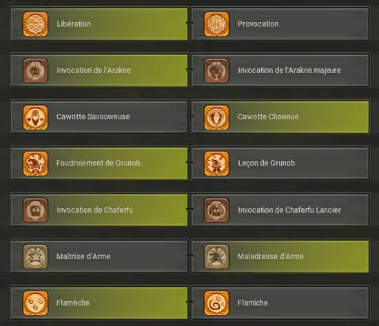 guide sorts communs dofus