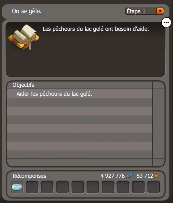quête L'essentiel est dans le lac gelé dofus