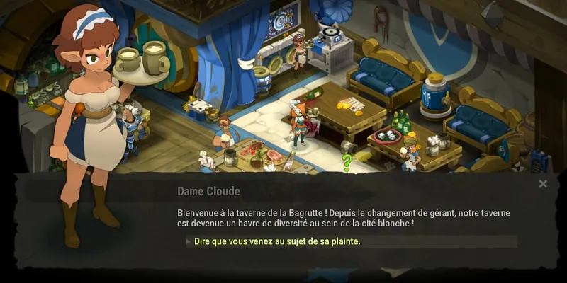 quête La serveuse Dame Cloude