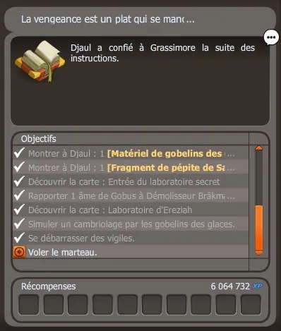 quête La vengeance est un plat qui se mange froid​