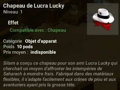quête L'ombre du duel chapeau de lucra lucky