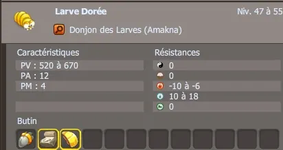 Pauvre larve... dorée