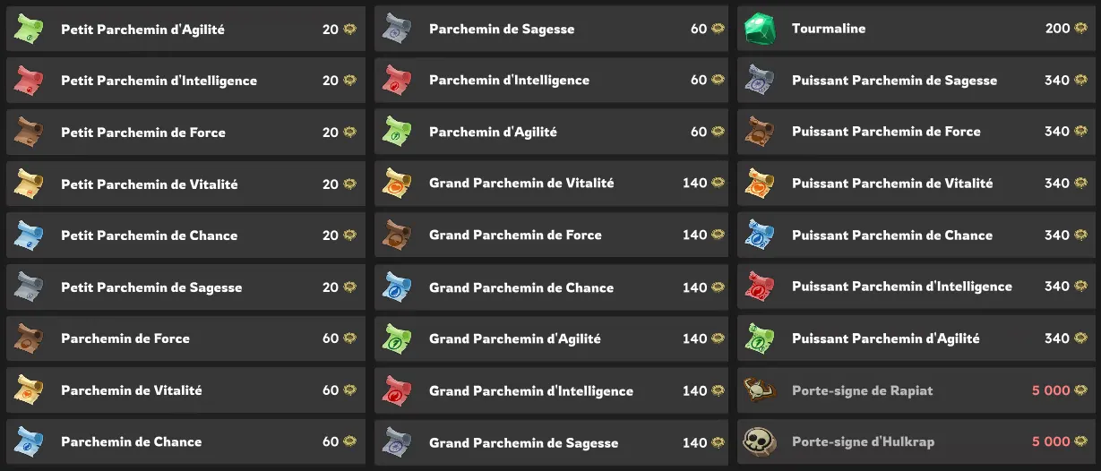 guide chasses aux trésors dofus