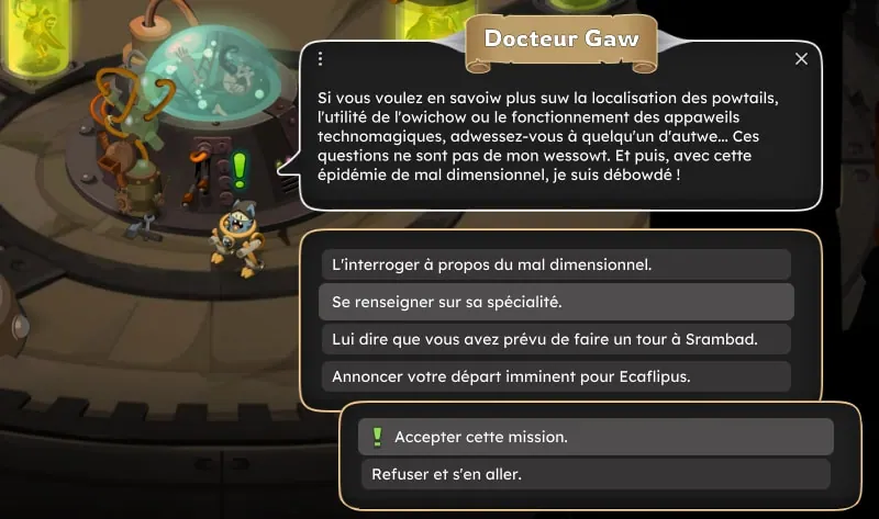 quête Échantillonnage dofus