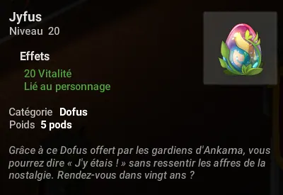 obtention du dofus jyfus