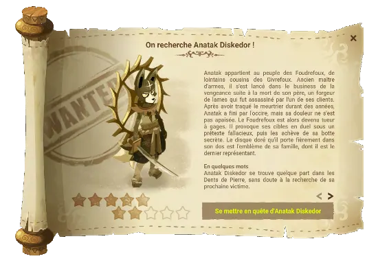 Avis de recherche Anatak Diskedor