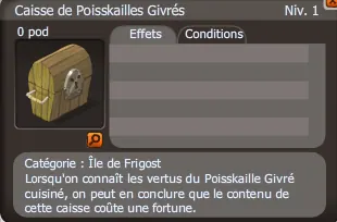 caisse de poisskailles givrés
