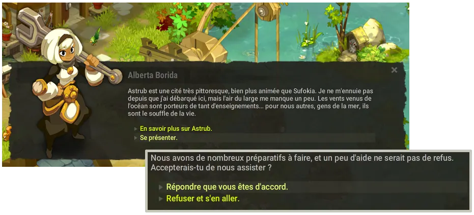 quête L'étrange créature de l'étang bleu dofus