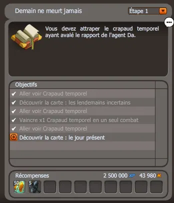 quête Demain ne meurt jamais