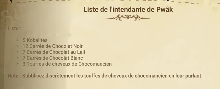 quête Chocomagie contre chocomancie dofus