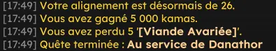 quête Au service de Danathor