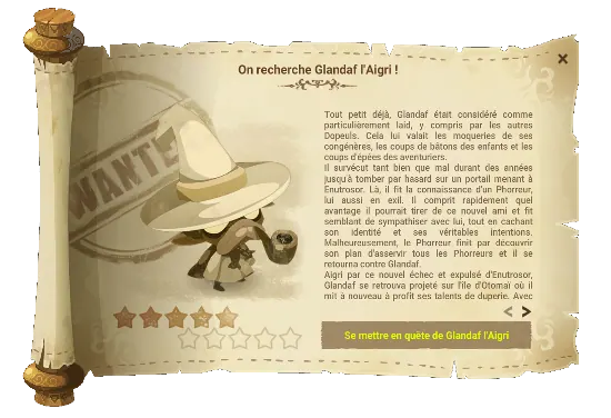 On recherche Glandaf l'Aigri dofus