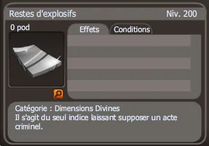 restes d'explosifs