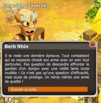 quête Le choix des armes dofus