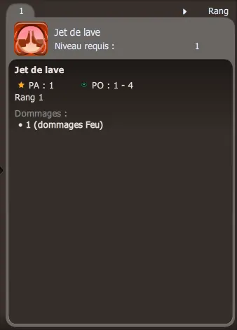 jet de lave inferno