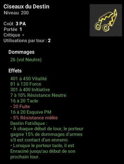 mise à jour 2.72 dofus ciseaux du destin