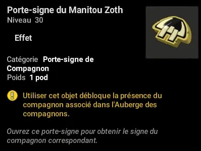 porte-signe du manitou zoth