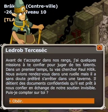 quete Apprentissage : Disciple de Brumaire dofus