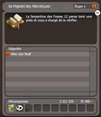 quete Sa majesté des Nécrotiques dofus
