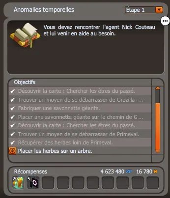 Anomalies temporelles dofus