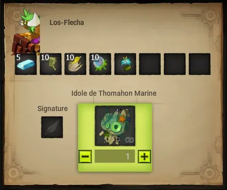 La bénédiction de Thomahon idole thomahon marine