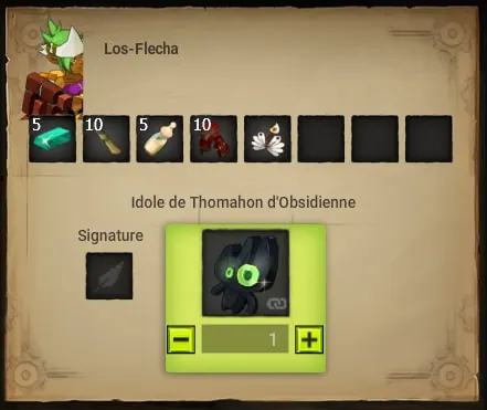 La bénédiction de Thomahon idole thomahon d'obsidienne