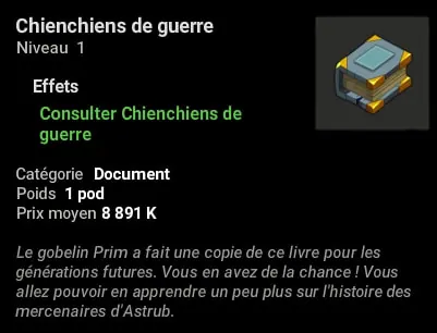 quête Soldats d'infortune dofus