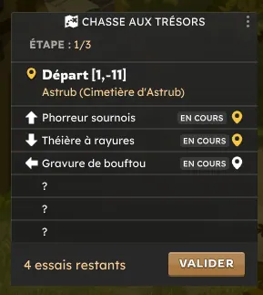 quête Chasse au trésor de Milivar