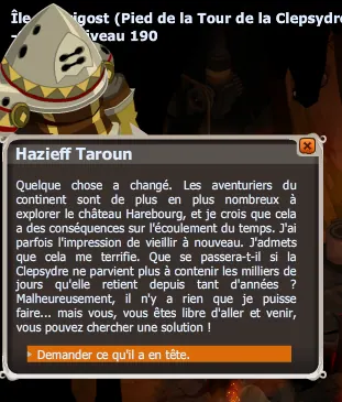 quête la machine à démonter le temps dofus