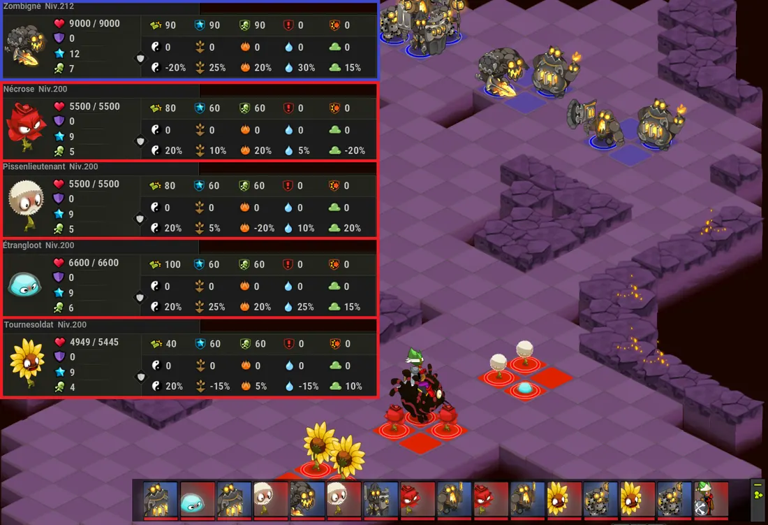Le héros de Plantes contre Trépamorts dofus