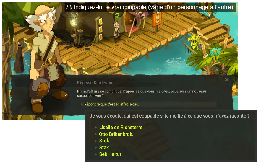quête Une enquête alambiquée - Résolution