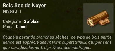 quête Bûcher c'est votre métier bois sec de noyer