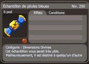 échantillon de pilules bleues