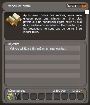quete Maboul de cristal xelorium