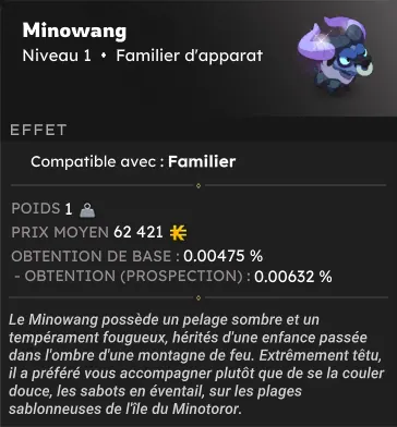 Drop rare cosmétiques dofus